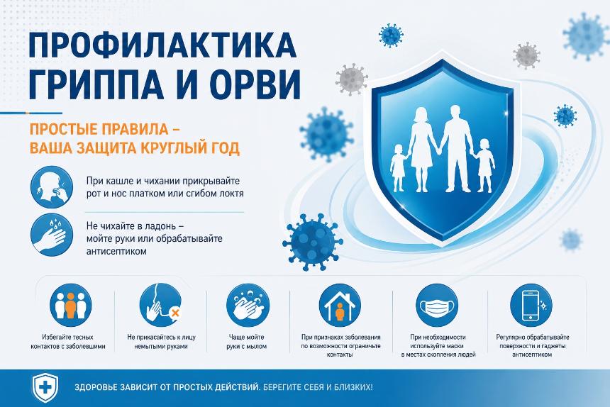 Грипп и ОРВИ не имеют строгого календаря