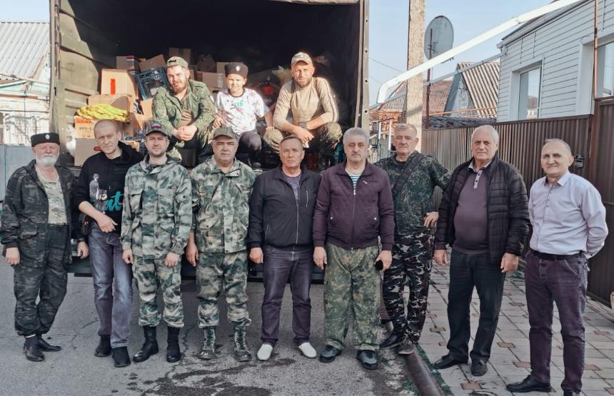 Казаки Горячеключевского районного казачьего общества отправили более 10 тонн гуманитарного груза на Запорожское направление