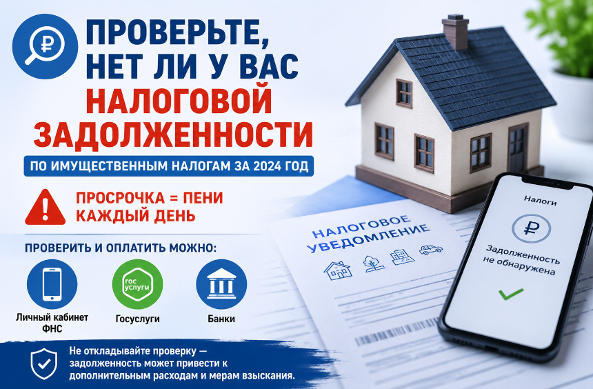 Проверьте, нет ли у вас задолженности по имущественным налогам
