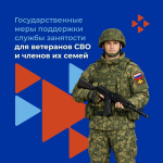 Государственные меры поддержки службы занятости для ветеранов СВО и членов их семей