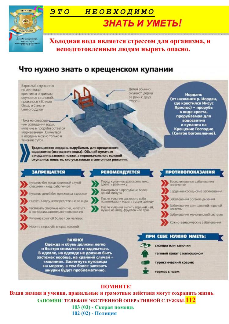 Правила безопасности поведения на водных объектах во время крещенских  купаний - Горячий Ключ